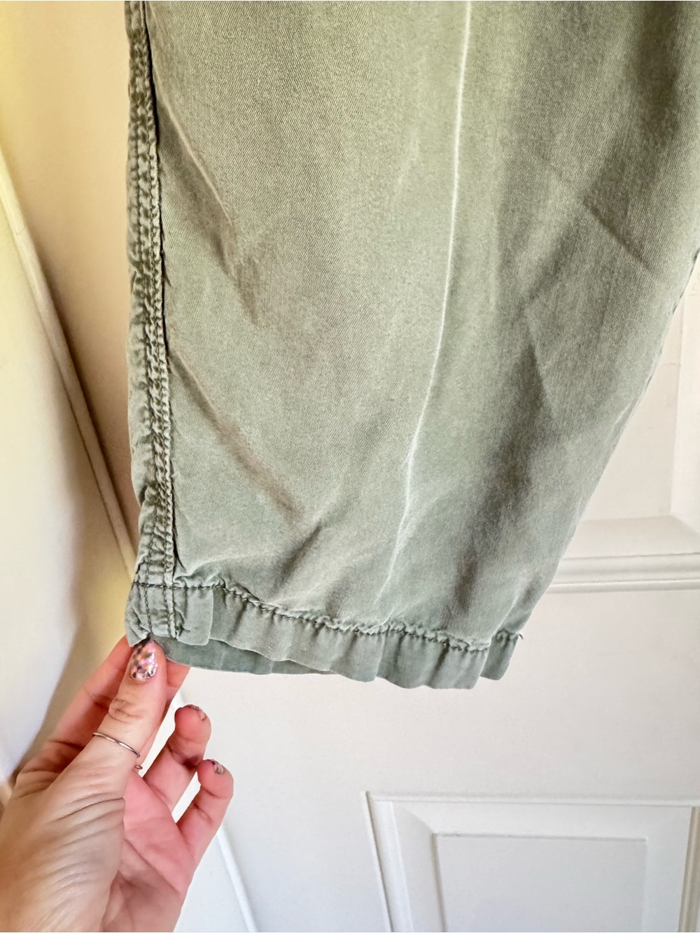 Light Sage Drawstring Utility Pants - Picture 4 of 7